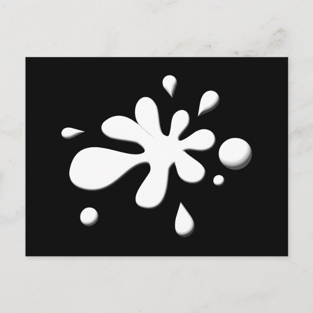 White Paint Splodge Postcard (Front)