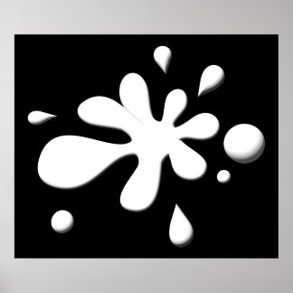 White Paint Splodge Poster