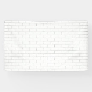 White painted brick background or backdrop banner