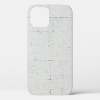 White painted concrete wall concrete iPhone 12 case