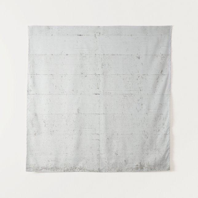 White painted concrete wall concrete tapestry (Front)