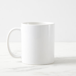 White, Pale Grey Classic Mug, 11 oz Coffee Mug