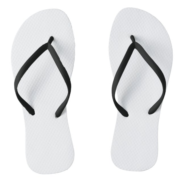 White, Pale Grey Flip Flops (Footbed)