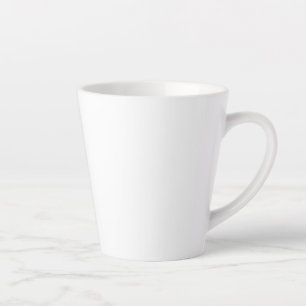 White, Pale Grey Latte Mug
