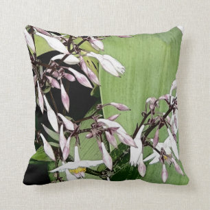 white & pale pink flower cushion