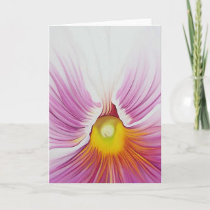 White Pansy Greeting Card