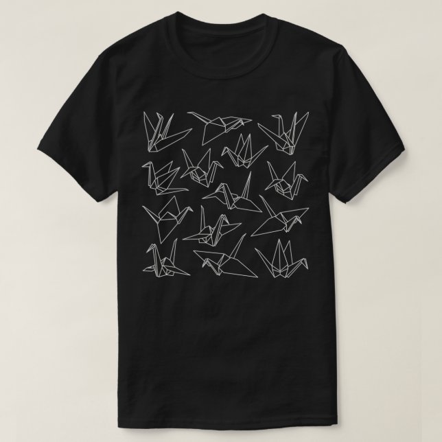 White Paper Cranes T-Shirt (Design Front)