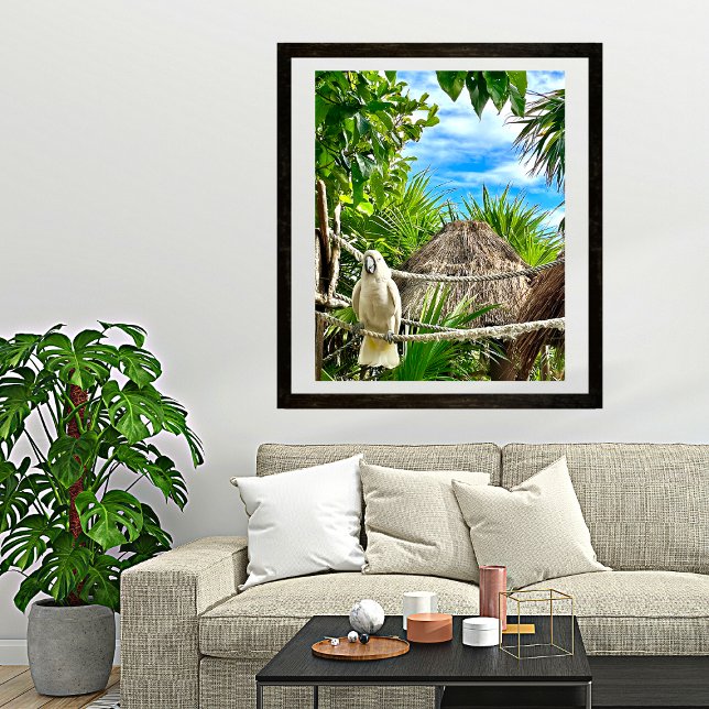 White Parrot Mexican Caribbean Poster (Creator Uploaded)