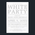 White Party Invitation<br><div class="desc">Invite your friends to a White Party with this sophisticated and modern invitation.</div>
