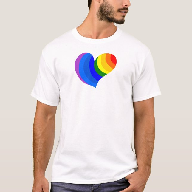 White Party "Rainbow Heart" Tee (Front)