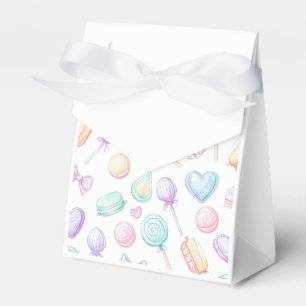 "White Pastel Balloon and Heart Favor Box" Favour Box