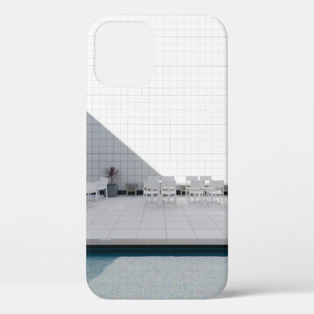 WHITE PATIO TABLE WITH CHAIRS DURING DAYTIME Case-Mate iPhone CASE (Back)