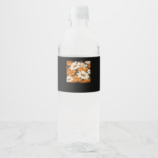 white pattern - whimsigoth cottagecore wildflowers water bottle label