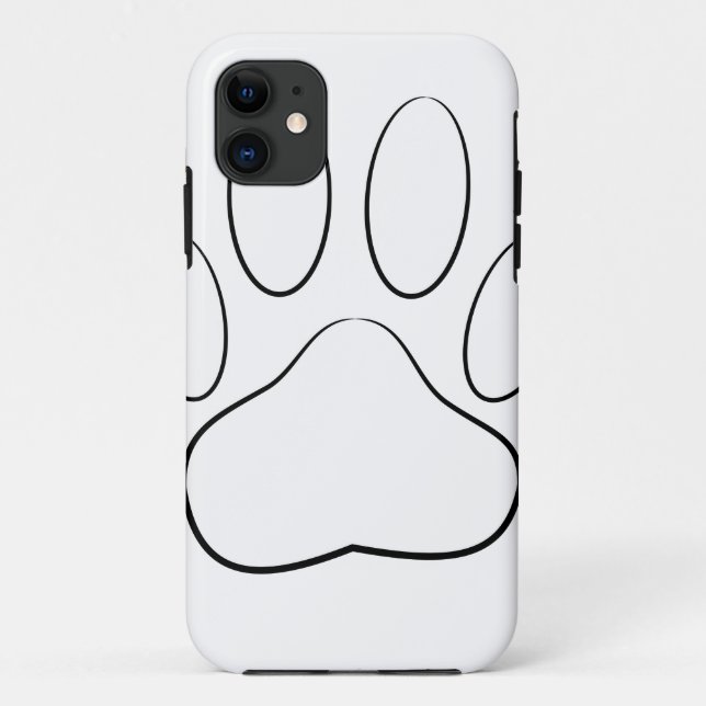 White Paw Print Case-Mate iPhone Case (Back)