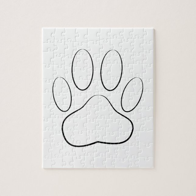 White Paw Print Jigsaw Puzzle (Vertical)