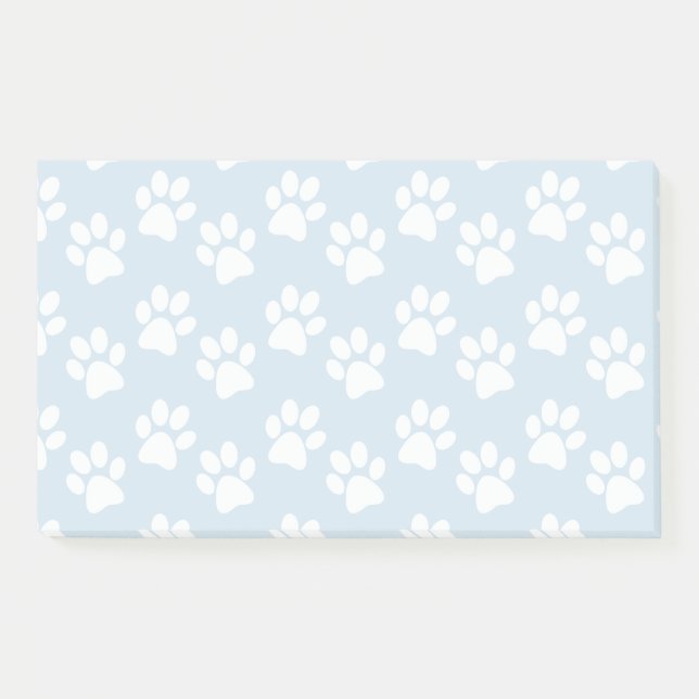 White Paw Prints Design Post-It Notes (Front)
