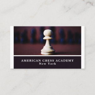 White Pawn, Chess Club Business Card