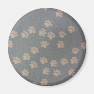 White Pawprints Magnet