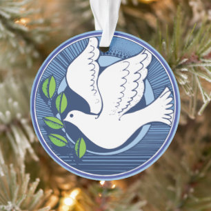 White Peace Dove Ornament