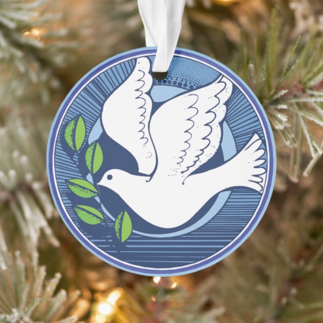 White Peace Dove Ornament (Tree)