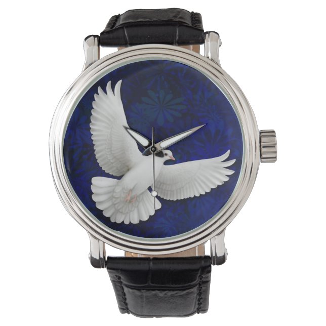 White Peace Dove Watch (Front)