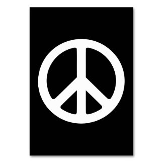 White Peace Symbol Template Table Number