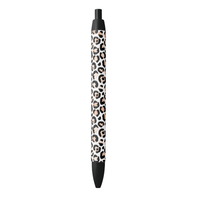 White Peach Black Leopard Print       Ink Pen (Front Vertical)