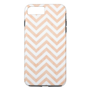White Peach Chevrons iPhone 7 Plus, Tough 8 Plus/7 Plus Case
