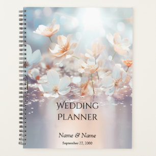 White Peach Floral Planner