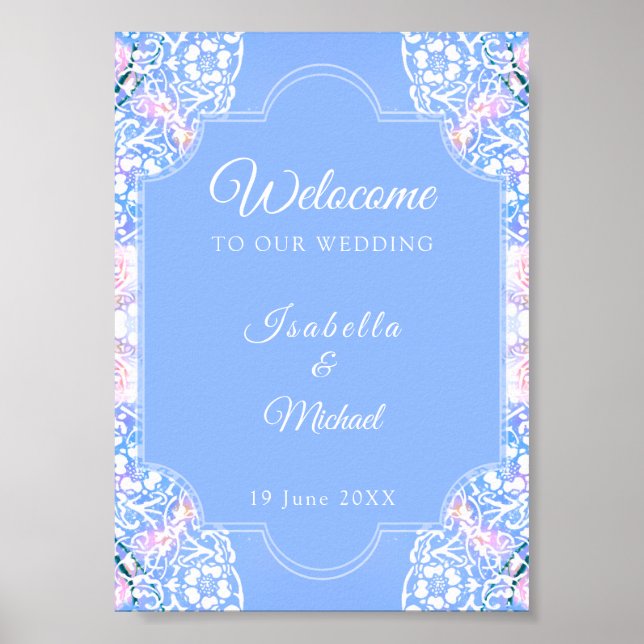 White peacock and blooming sakura / Romantic  Poster (Front)