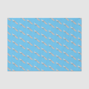 White peacock bird cartoon illustration tissue paper