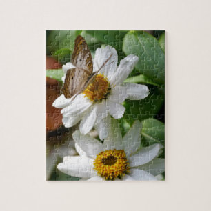 White Peacock Butterfly Jigsaw Puzzle