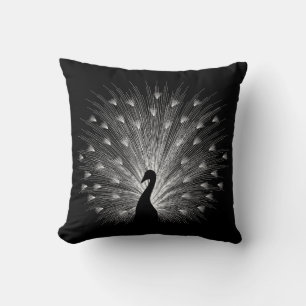White peacock cushion