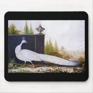 White Peacock Mouse Mat