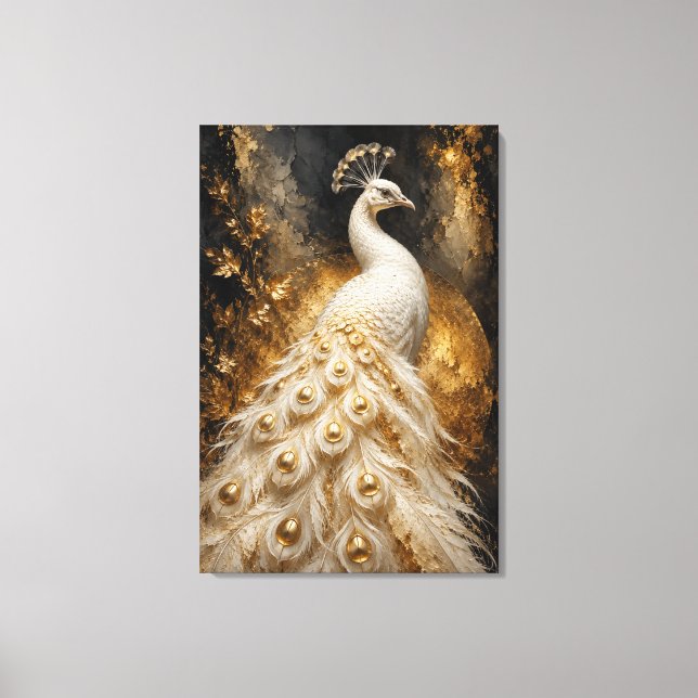 White Peacock of Eternity | Limited Edition Canvas Print (Front)