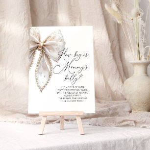 White Pearl Bow How Big is Mommys Belly Game Poster