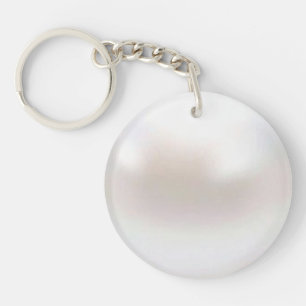 White Pearl Key Ring