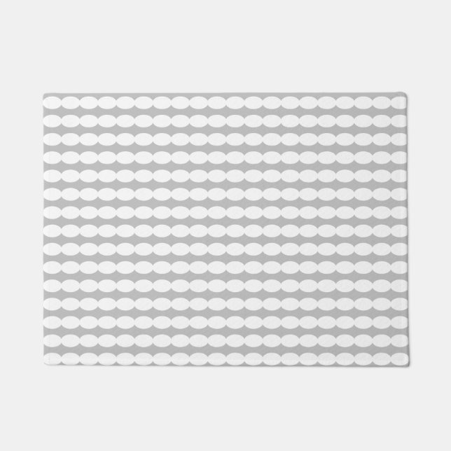 White Pearl Patterns Grey Grey Cool Stylish Decor Doormat (Front)