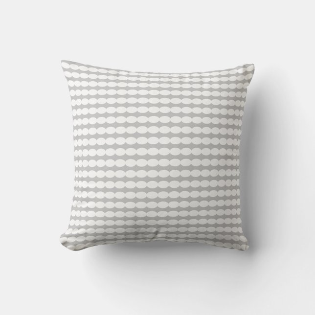 White Pearl Patterns Grey Grey Stylish Modern Cute Cushion (Front)