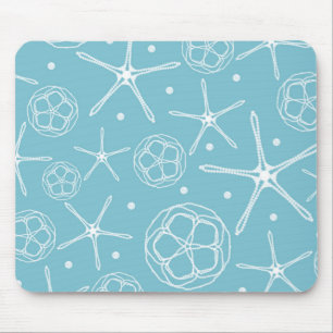 White Pearl Starfish Wedding Bridal Shower Mouse Mat