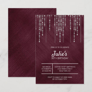 White Pearls 30th Birthday Invitation