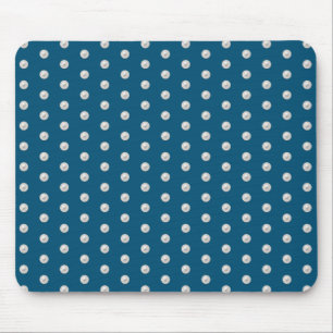 white pearls on teal blue mouse mat