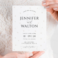 White Pearls Wedding Invitation