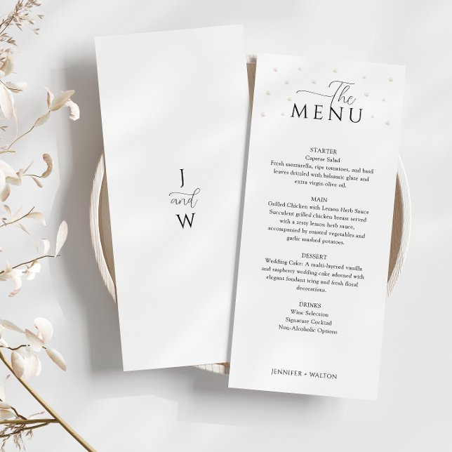 White Pearls Wedding Menu (Creator Uploaded)
