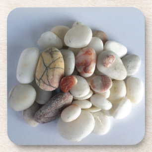 white pebbles coaster