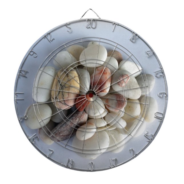 white pebbles dartboard (Front)