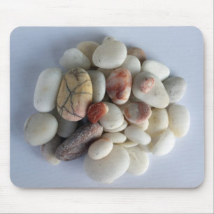 white pebbles mouse mat