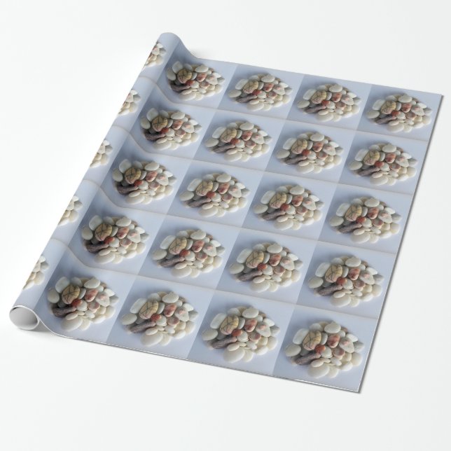 white pebbles wrapping paper (Unrolled)