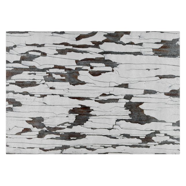 White Peeling Paint Cutting Board (Front)
