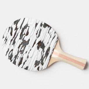 White Peeling Paint Ping Pong Paddle